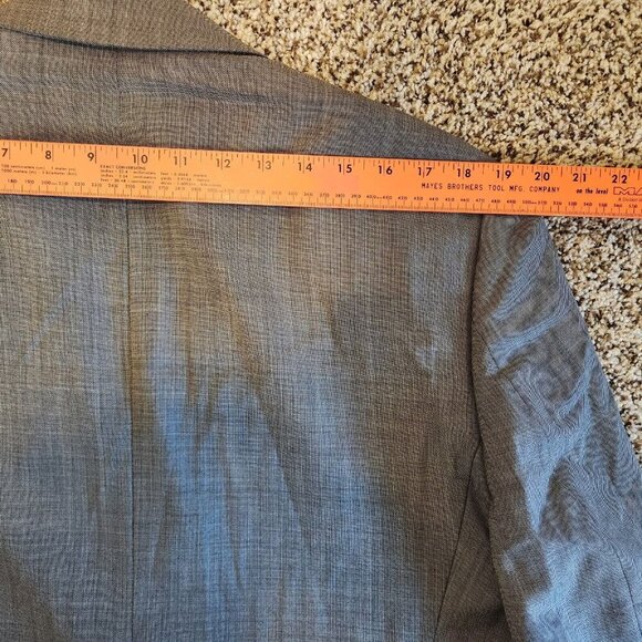 VTG Calvin Klein Mens Gray 100% Wool Blazer Sport Coat Suit Jacket Sz 42L Lined - Picture 16 of 16